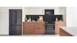 Bosch black stainless steel wood kitchen