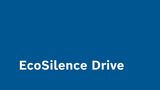 EcoSilence Drive written in white on a blue background - the start image of the video