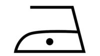 Plancha a 110°C: símbolo de la plancha con un punto dentro.
