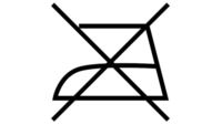 No planchar: símbolo de la plancha tachada.