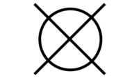 Nicht chemisch reinigen: Symbol eines durchgestrichenen Kreises.
