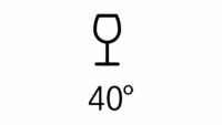 Glas 40 °C giver sart glas en skånsom pleje.