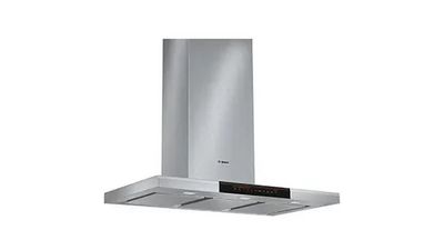 Cooker hood surrounded by white background.