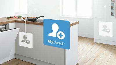 Bosch kitchen and MyAccount registration icon