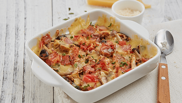 Baked mixed mushroom with cheese