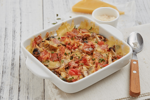 Baked mixed mushroom with cheese