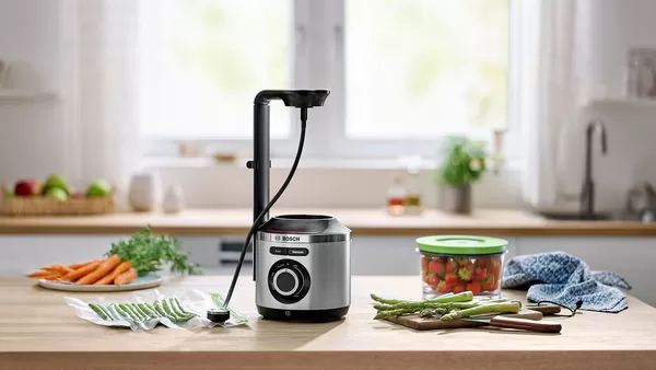 Bosch sous-vide appliance with vegetables
