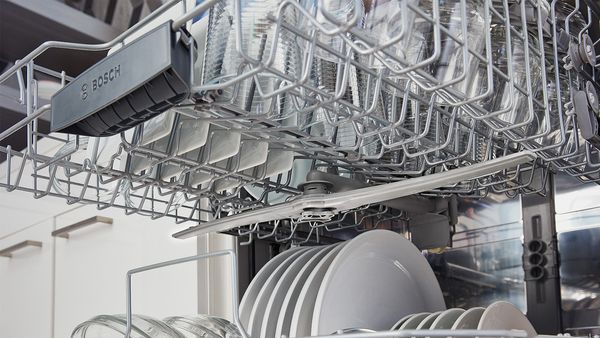 Inside view of a dishwasher