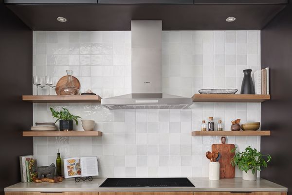 Bosch cooktop with chimney hood