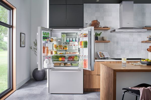 Bosch refrigerator with doors open