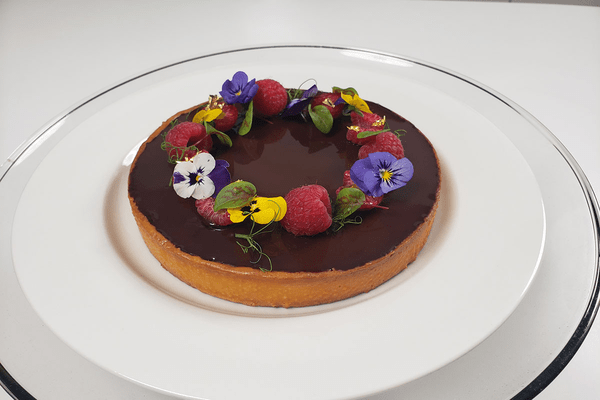 Chocolate Raspberry Tart (7” circular mold)