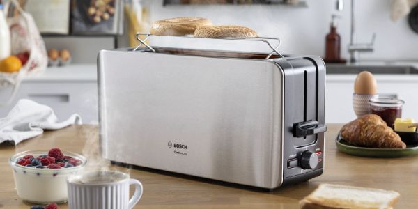 Bosch ComfortLine toaster silver stainless steel with bagel