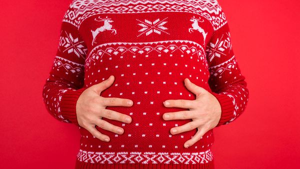 bloated christmas jumper