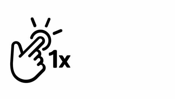 Icône symbole Pression simple.