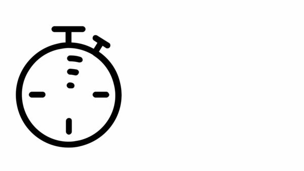 Symbol ikony znamenající, že kávovar nepotřebuje žádnou dobu zahřívání.
