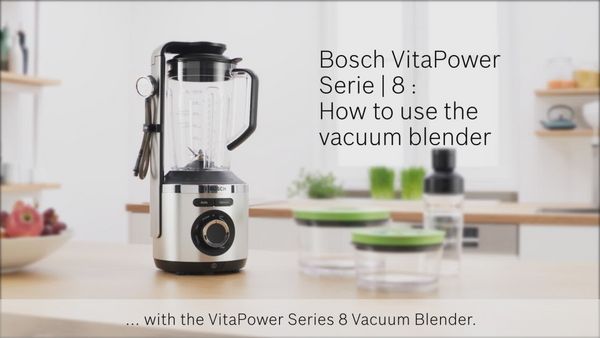 Podgląd wideo dotyczącego korzystania z blendera VitaPower Serie 8 marki Bosch.