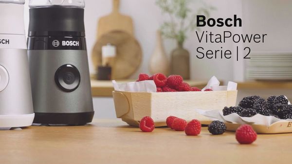 Wie man einen Smoothie mit dem Bosch Mini-Standmixer VitaPower Serie 2 zubereitet. 