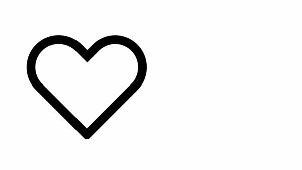Ein Herz, das "mit Liebe gemacht" symbolisiert.