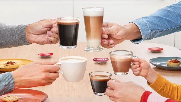 People sharing different coffees