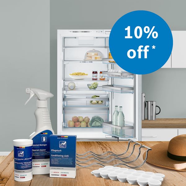 Register your Bosch appliance to save 10% off care and accessory products