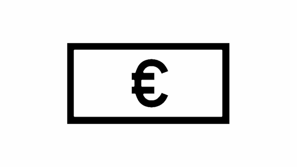 Geld Icon mit Eurozeichen
