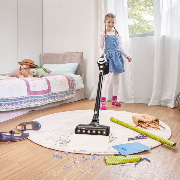 Child using lightweight unlimited vacuum cleaner
