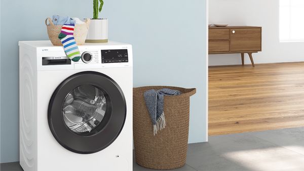Washing machine in living space