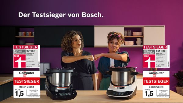 Bosch Cookit Küchenmaschine – Testsieger Stiftung Warentest 1/2024 (Note 2,0).
