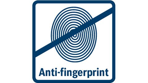 Anti fingerprint stainless steel icon