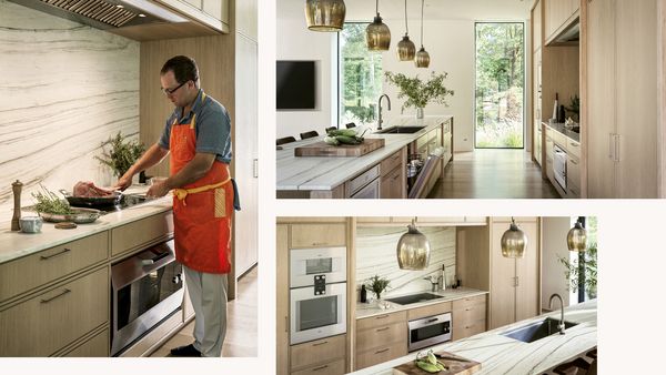 A collage of images from Sam Fertik's kitchen, where the former caterer loves to cook.