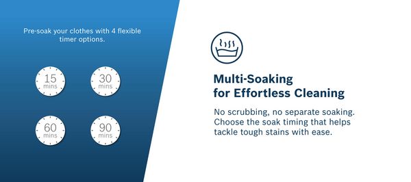 Multi-Soaking for effortless cleaning