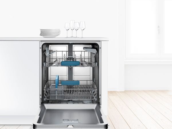 Bosch built-in dishwasher with stainless steel facings