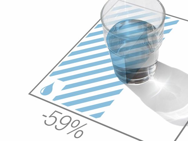 Reduced water consumption by 50 percent