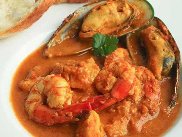 Fruits de mer au curry