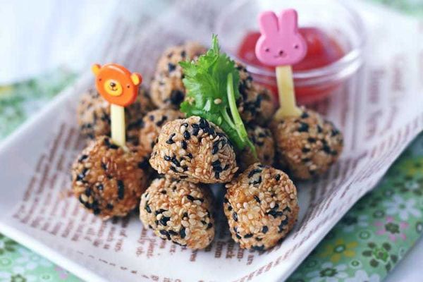 boulettes de poulet au sésame