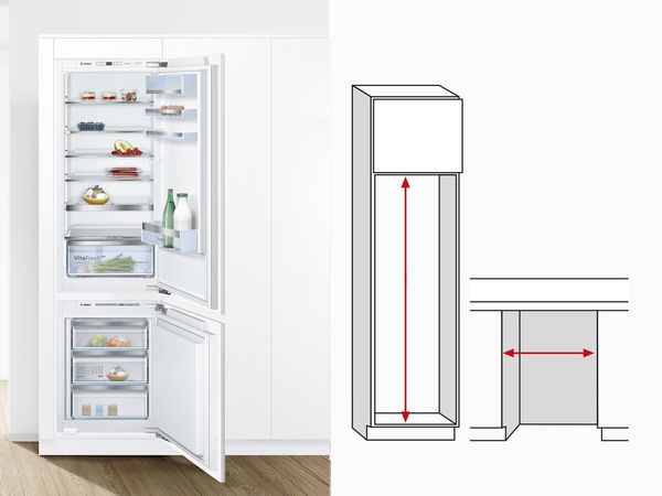 Dimensiones nichos frigoríficos 1 puerta