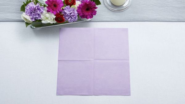 Napkin folder ideas - Rose