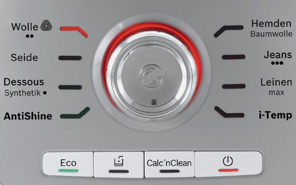 Sicher perfekt bügeln mit den VarioComfort Bügelprogrammen.