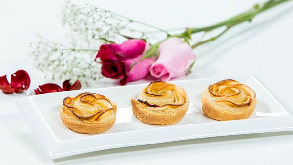 roses feuilletées aux pommes