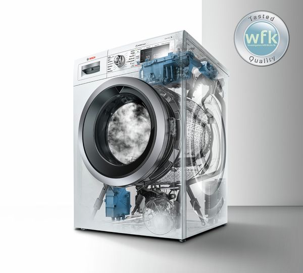 Lavado suave e higiénico con sólo pulsar un botón con Bosch ActiveOxygen en lavadoras Serie 6 y 8.