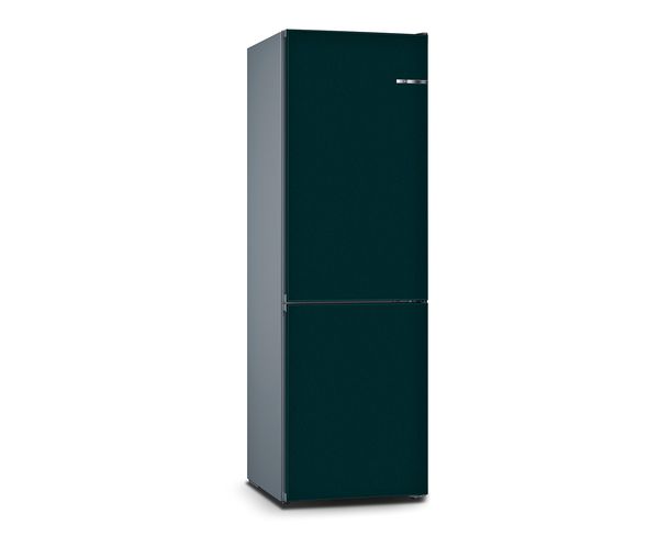 Combiné réfrigérateur-congélateur Vario Style ou four Série 8 de Bosch en couleur aqua.