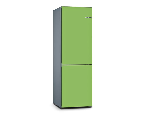 Combiné réfrigérateur-congélateur Vario Style ou four Série 8 de Bosch en couleur vert nature.