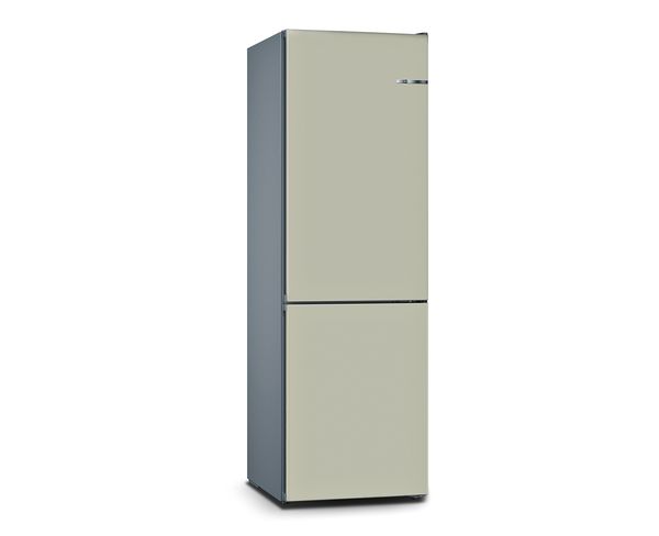 Combiné réfrigérateur-congélateur Vario Style ou four Série 8 de Bosch en couleur champagne.
