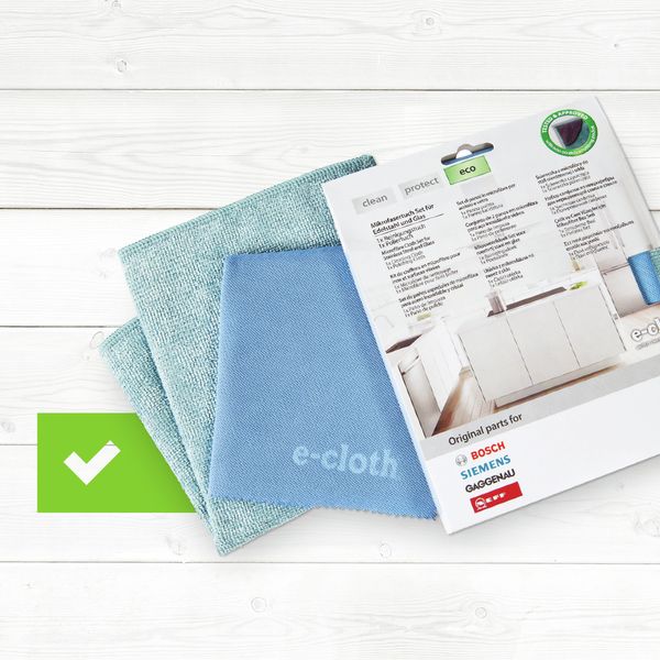 Utilisez les chiffons « e-cloth » pour nettoyer vos plaques de cuisson, avec juste de l'eau, sans produits chimiques.