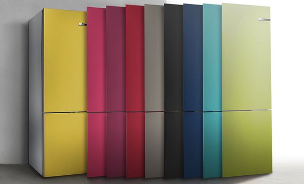 All colour varieties of variostyle panels in a row.