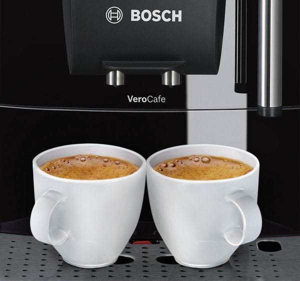 Two espresso cup with Bosch coffee machine