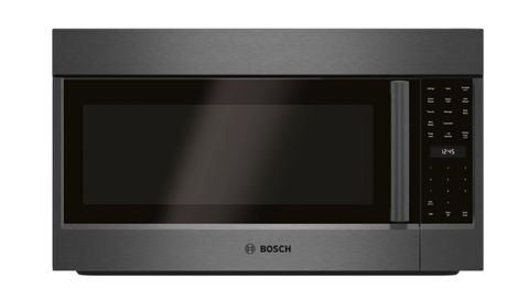 black stainless microwave