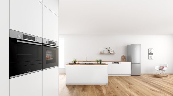 Open Kitchen with Bosch microwave