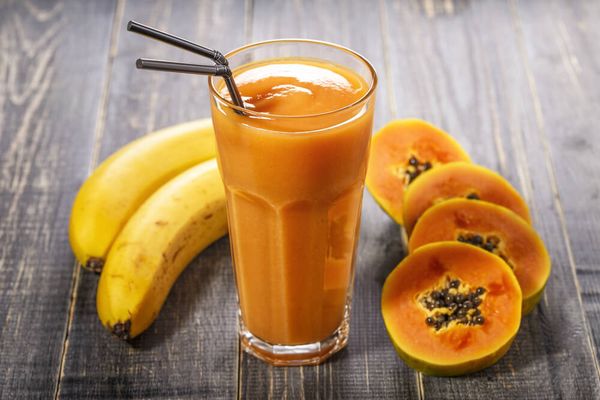 receta papaya platano y naranja