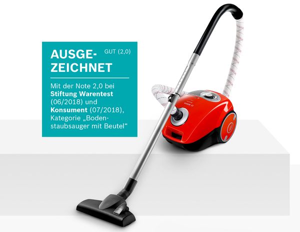 Mit "GUT" bei beutellosen Staubsauger ausgezeichnet: der MoveOn